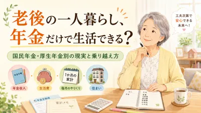 老後の一人暮らし、年金だけで生活できる？国民年金・厚生年金別の現実と乗り越え方